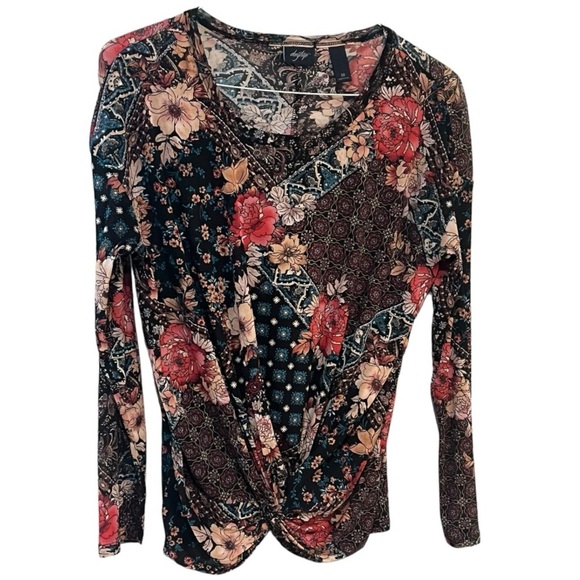 Daytrip size M sheer top with front know EUC - Picture 1 of 11